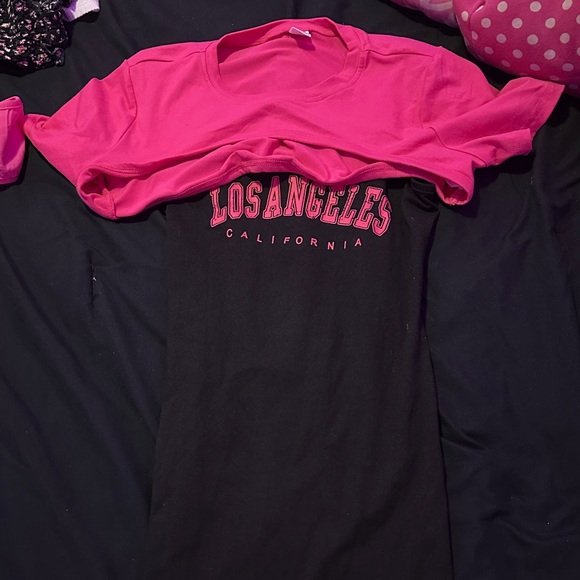 SHEIN Dresses & Skirts - SHEIN Pink & Black Los Angeles Colorblock Mini Dress